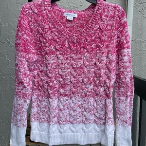 Liz Claiborne Pink Sweater. Size women’s large.